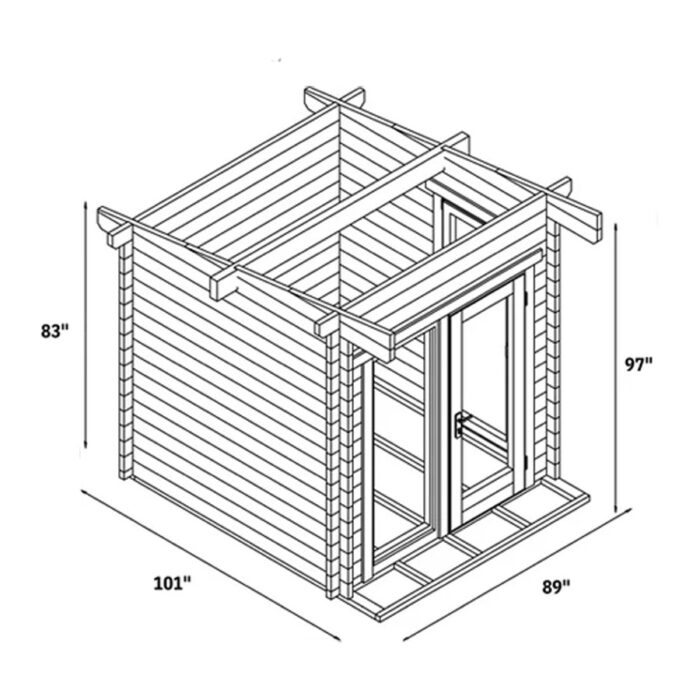 6 Person Backyard Sauna | Sauna Kit Outdoor | 8.5' x 7.5' | 304' cu. ft - Image 10