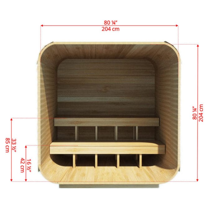 4 Person Cedar Cube Sauna | Canadian Timber  | 7' x 7' | 343' cu ft. - Image 8