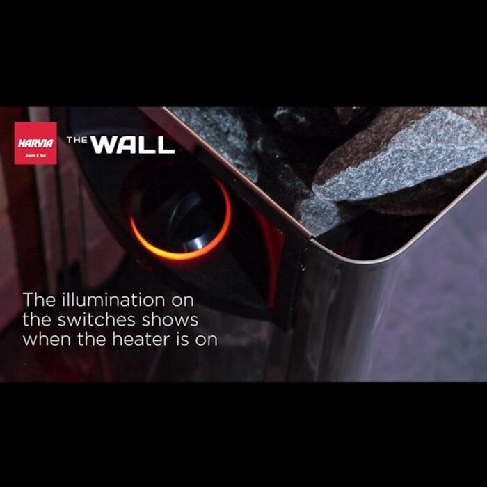 Harvia Electric Sauna Heater | The Wall Collection | Silver & Black | 141' cu. ft - 423' cu. ft - Image 9