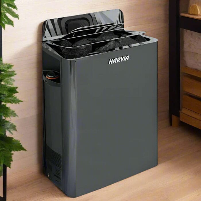 Harvia Electric Sauna Heater | The Wall Collection | Silver & Black | 141' cu. ft - 423' cu. ft - Image 5