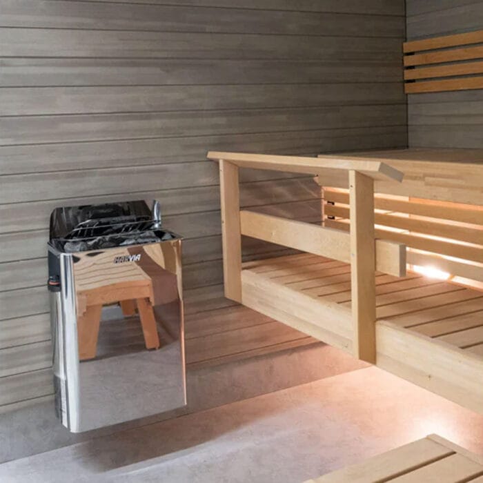 Harvia Electric Sauna Heater | The Wall Collection | Silver & Black | 141' cu. ft - 423' cu. ft - Image 6