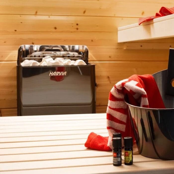 Harvia Electric Sauna Heater | The Wall Collection | Silver & Black | 141' cu. ft - 423' cu. ft - Image 7