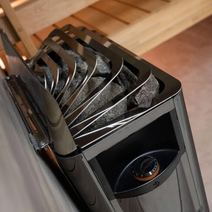 Harvia Electric Sauna Heater | The Wall Collection | Silver & Black | 141' cu. ft - 423' cu. ft - Image 4