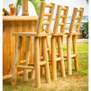 Cedar Tiki Bar Stools