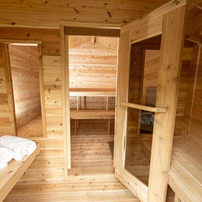 6 Person Cabin Sauna Outdoor with Changing Room | Canadian Timber Collection | 390 cu. ft - Image 5