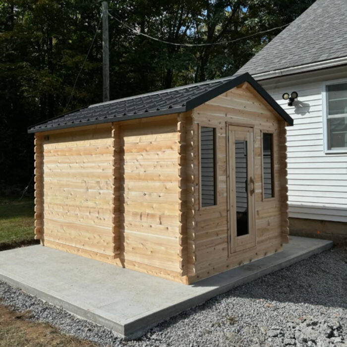 6 Person Cabin Sauna Outdoor with Changing Room | Canadian Timber Collection | 390 cu. ft - Image 19