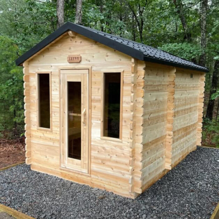 6 Person Cabin Sauna Outdoor with Changing Room | Canadian Timber Collection | 390 cu. ft - Image 22
