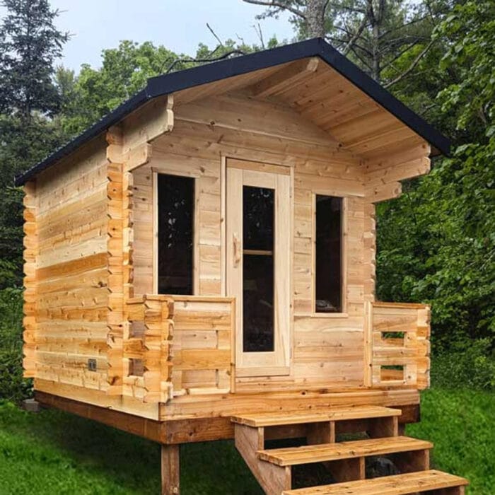 log cabin sauna