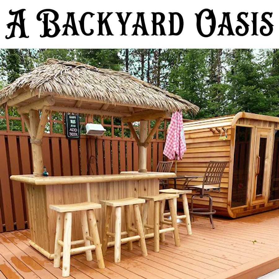 Cedar Tiki Bar A Backyard Oasis