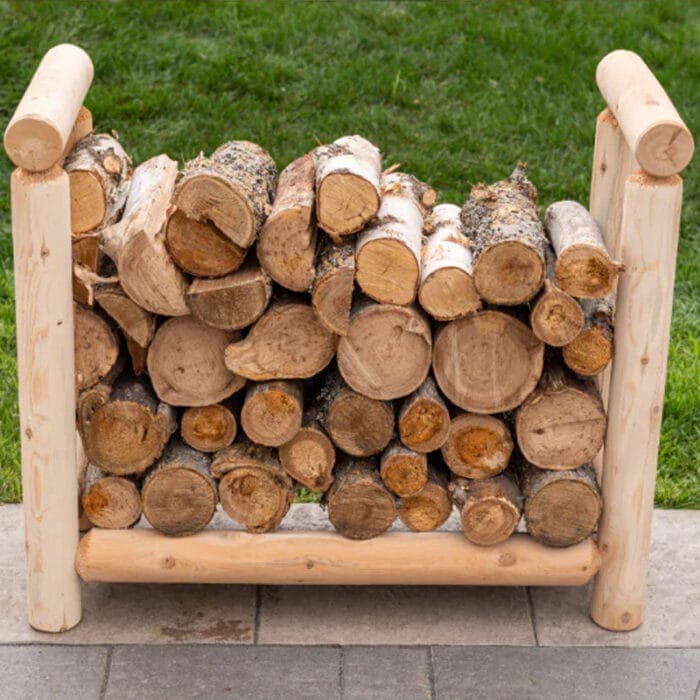 outdoor firewood rack