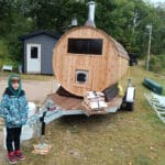 Ember Escape Portable Sauna Package | Cedar Barrel on Trailer - Image 13