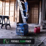 Back angle of quiet generator showing outlets and parallel kit ports