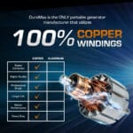 User starting up DuroMax XP4500iH with recoil start handle