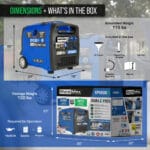 Portable generator next to a cold plunge unit for mobile wellness