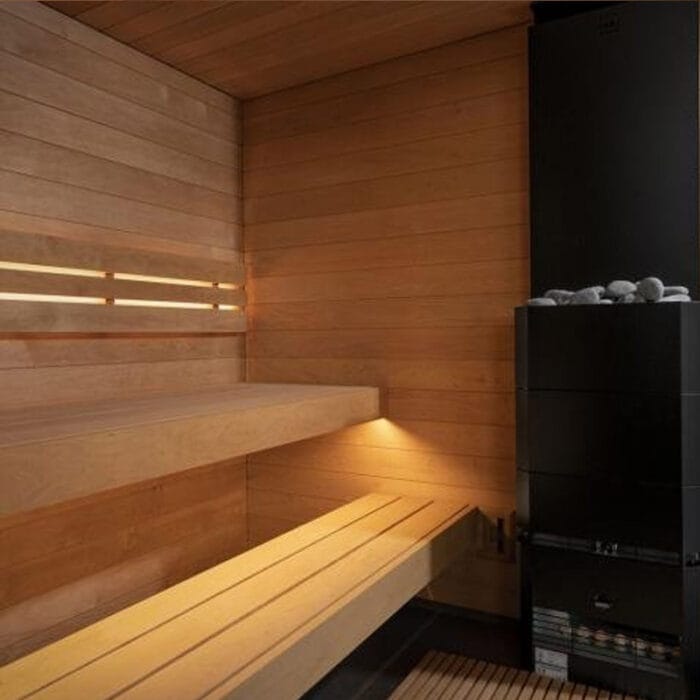 luxury modern outdoor sauna