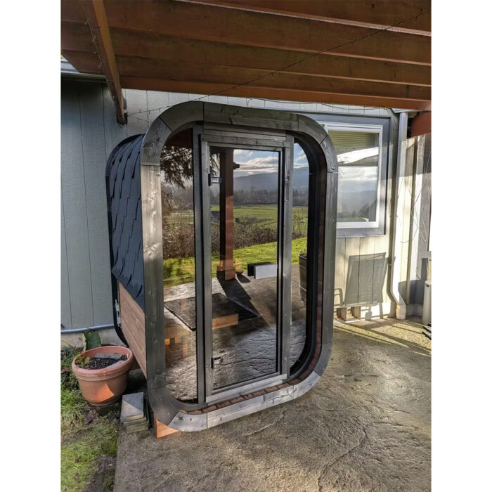 2 Person Outdoor Home Sauna Kit | SaunaLife Mini Cube Sauna | 4.5 x 4.25' | 98 cu. ft - Image 12