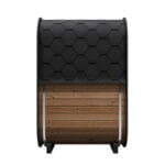 Side profile of SaunaLife CL3G showcasing airflow-friendly construction