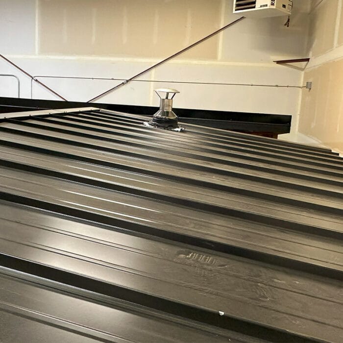 Interior lighting and heater setup shown from rear bench view