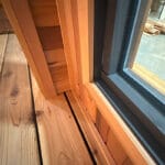 Panoramic shot of Silver Star sauna in modern home landscape