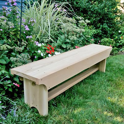 wooden bench