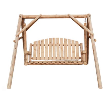Natural cedar swing with log arms