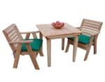 Cedar Classic Dining Set | Wooden Dining Table | 3 Piece Set