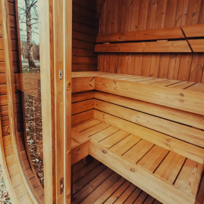 MandeSpa cube sauna built for cold climates