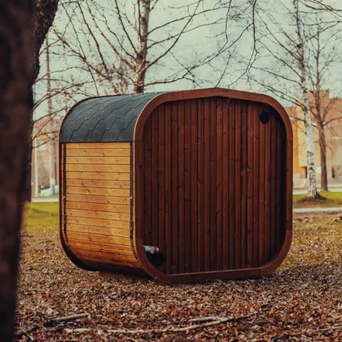 energy-efficient outdoor sauna cube