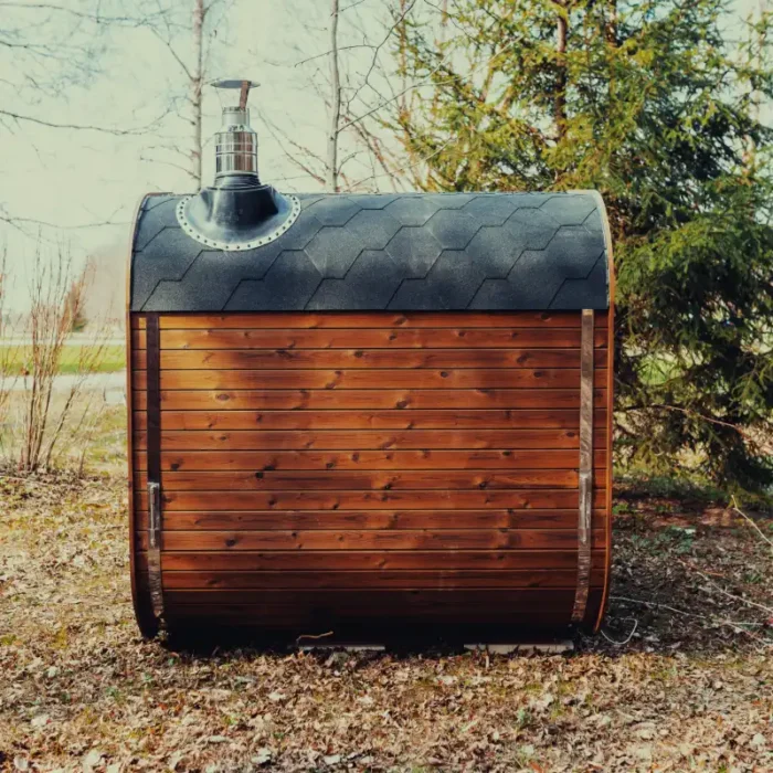 ThermoWood sauna with moisture-resistant properties