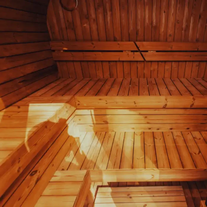Eco-friendly outdoor sauna crafted in Lithuania
