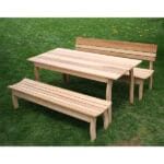 Cedar Couple Dining Set | Wooden Outdoor Furniture | 46", 58", & 70" Sizes - Image 2