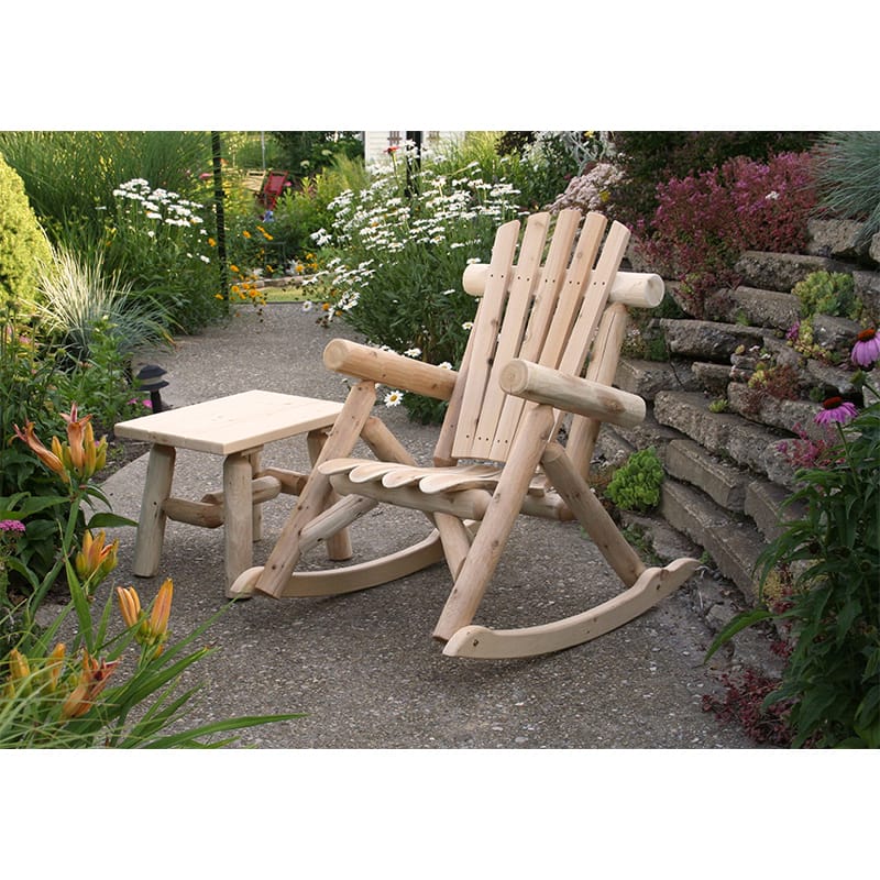 Handcrafted log rocker made from cedar