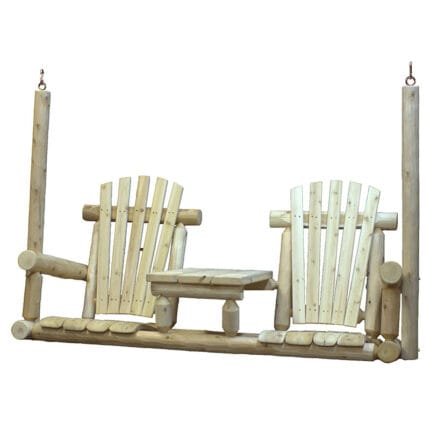 Tete-a-tete cedar porch swing for two