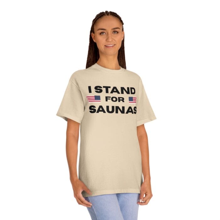 "I Stand For Saunas" | American Apparel Sauna Shirt | Unisex Classic Tee - Image 7