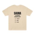 "Sauna Lover's Checklist" | American Apparel Sauna Shirt | Unisex Classic Tee - Image 2
