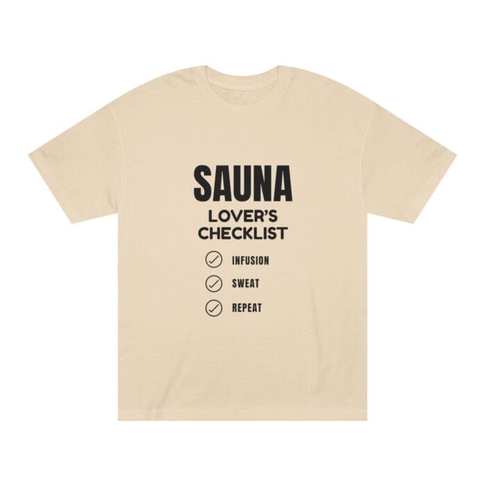 "Sauna Lover's Checklist" | American Apparel Sauna Shirt | Unisex Classic Tee - Image 2