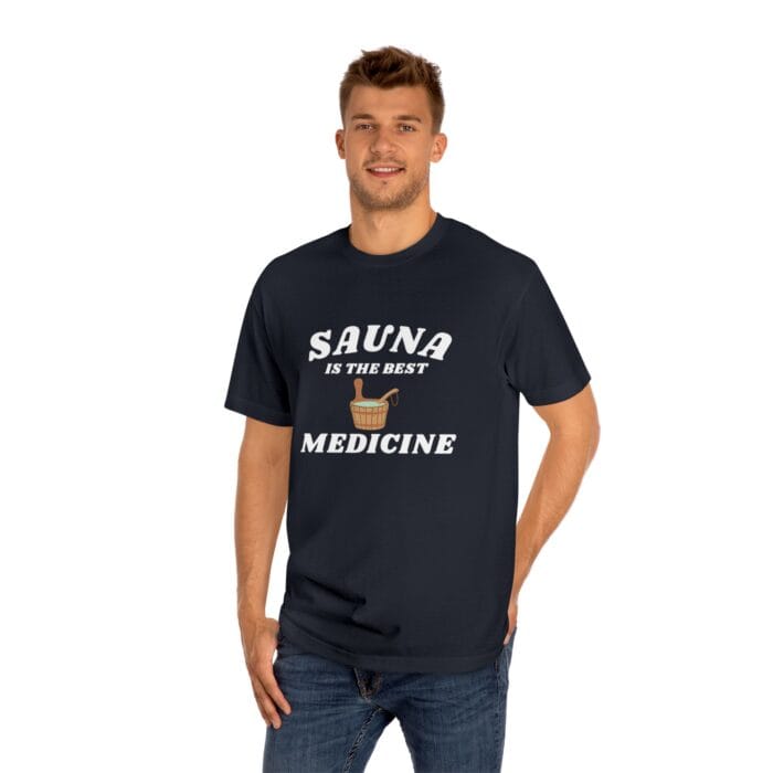 "Sauna Is The Best Medicine" | American Apparel Sauna Shirt | Unisex Classic Tee - Image 12