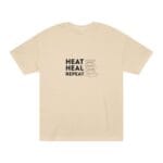 "Heat Heal Repeat" | American Apparel Sauna Shirt | Unisex Classic Tee - Image 4