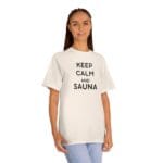"Keep Calm And Sauna" | American Apparel Sauna Shirt | Unisex Classic Tee - Image 9