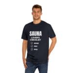 "Sauna Lover's Checklist" | American Apparel Sauna Shirt | Unisex Classic Tee - Image 12