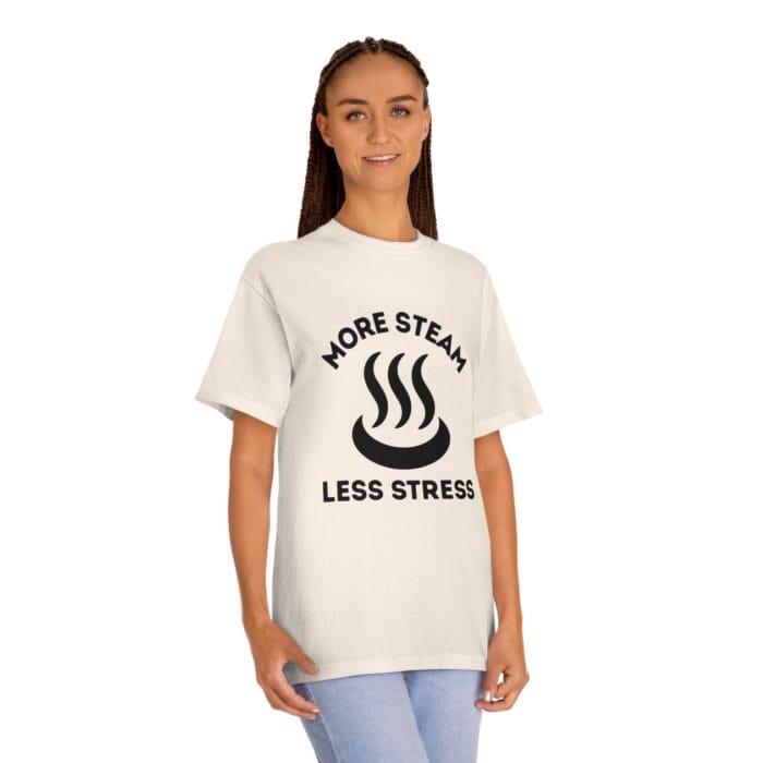 "More Steam Less Stress" | American Apparel Sauna Shirt | Unisex Classic Tee - Image 8