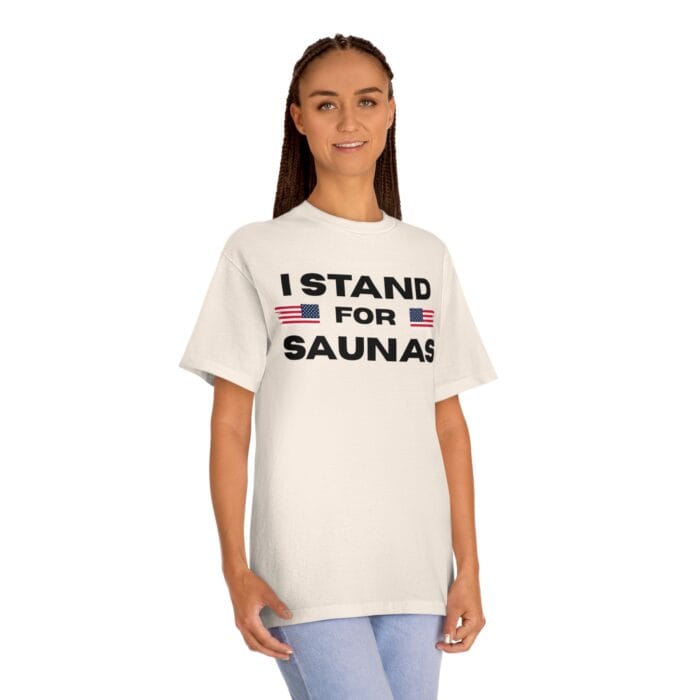 "I Stand For Saunas" | American Apparel Sauna Shirt | Unisex Classic Tee - Image 9