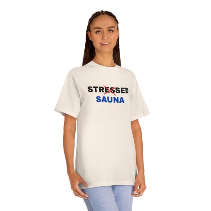"Stressed Sauna" | American Apparel Sauna Shirt | Unisex Classic Tee - Image 9