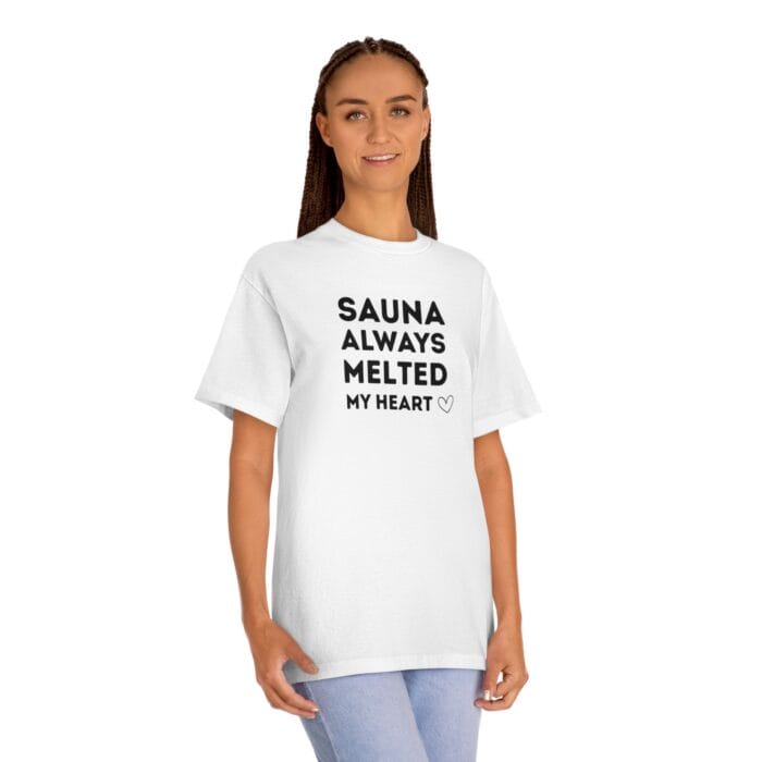 "Sauna Always Melted My Heart" | American Apparel Sauna Shirt | Unisex Classic Tee - Image 2