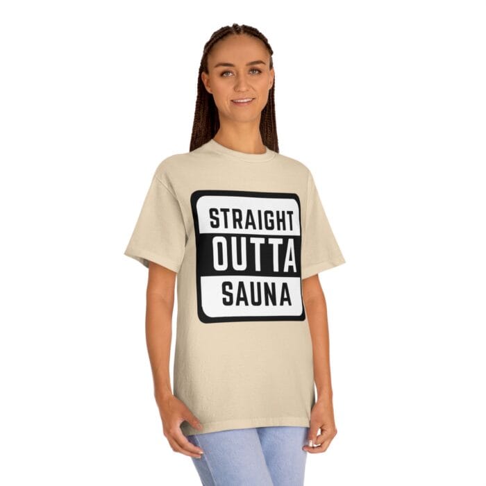 "Straight Outta Sauna" | American Apparel Sauna Shirt | Unisex Classic Tee - Image 5
