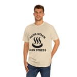 "More Steam Less Stress" | American Apparel Sauna Shirt | Unisex Classic Tee - Image 6