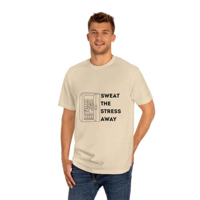 "Sweat The Stress Away" | American Apparel Sauna Shirt | Unisex Classic Tee - Image 6