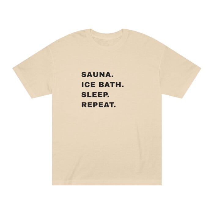 "Sauna Ice Bath Sleep Repeat" | American Apparel Sauna Shirt | Unisex Classic Tee - Image 2