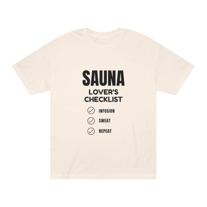 "Sauna Lover's Checklist" | American Apparel Sauna Shirt | Unisex Classic Tee - Image 3