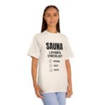 "Sauna Lover's Checklist" | American Apparel Sauna Shirt | Unisex Classic Tee - Image 9